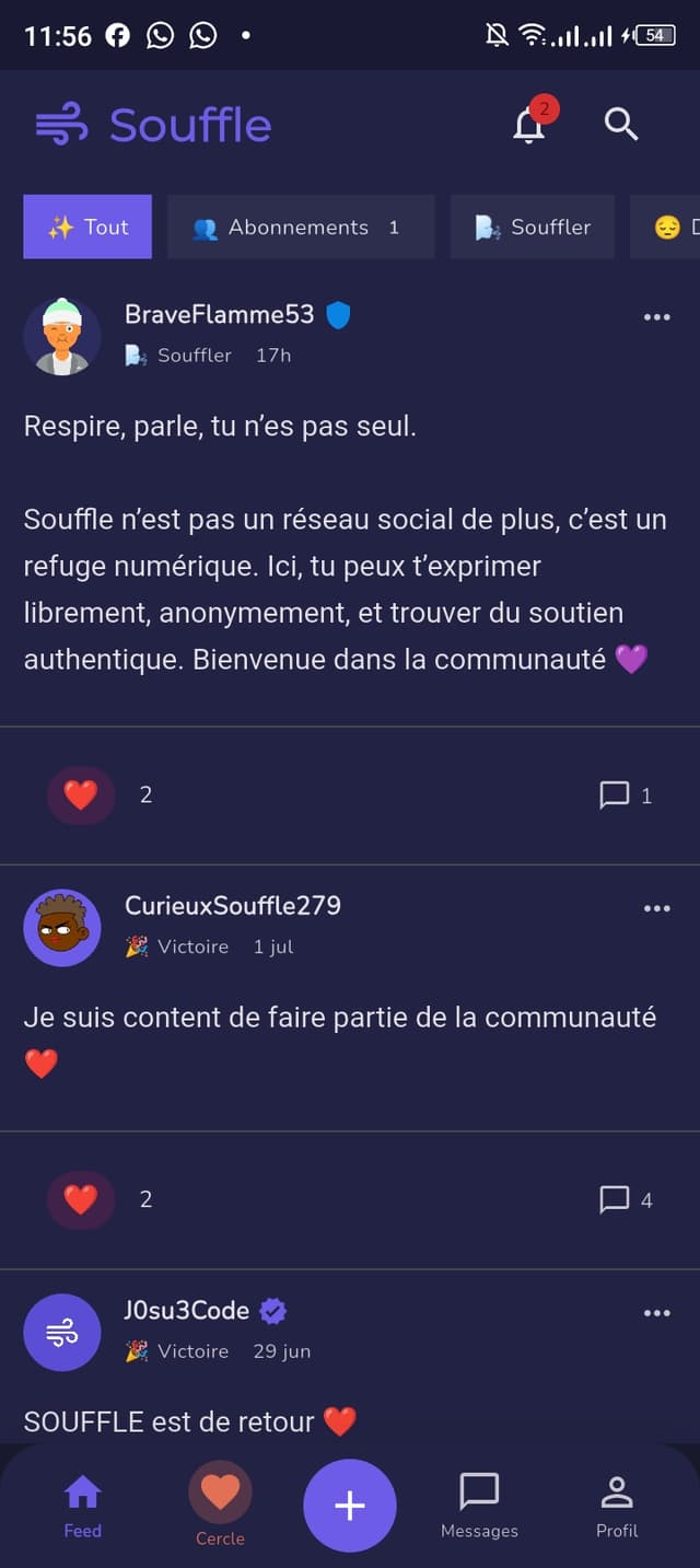 Le fil d'actualité